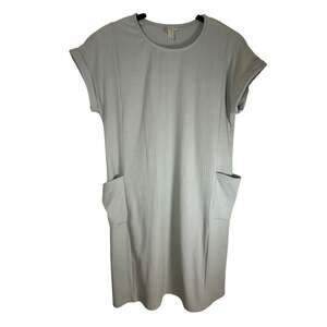 Hayden Los Angeles Women's Ribbed Rolled Sleeve Dress with Pockets